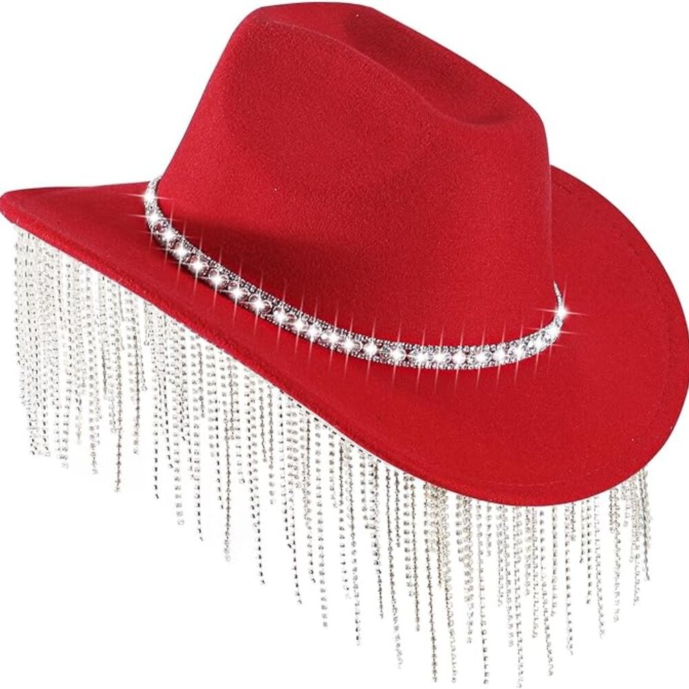 Wide brim diamond cowgirl hat - Picture 2 of 6